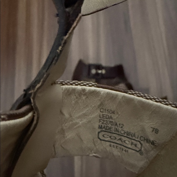 Coach beige and Brown Wedges - Picture 9 of 9